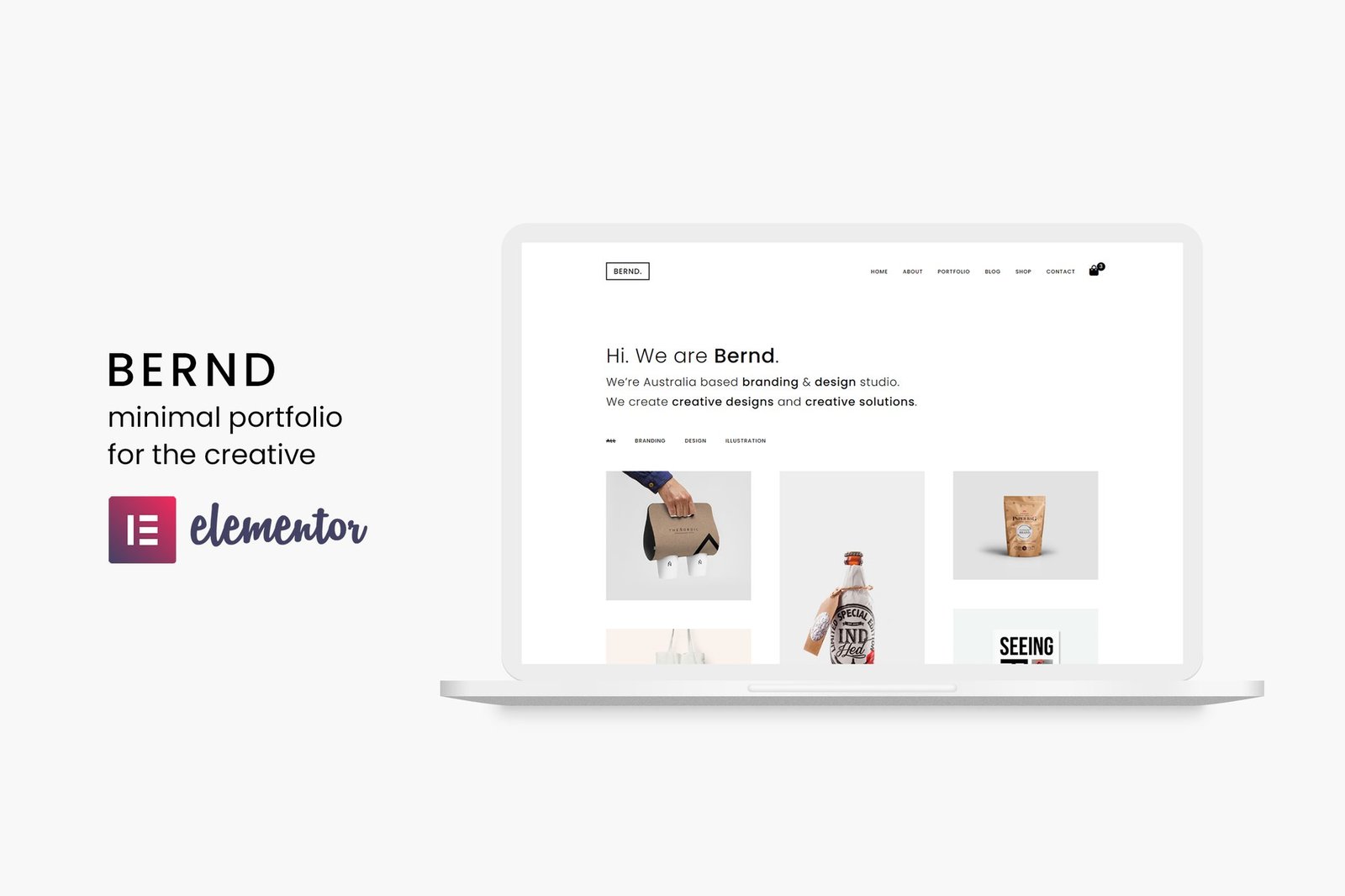 Bernd Minimal WordPress Portfolio Theme